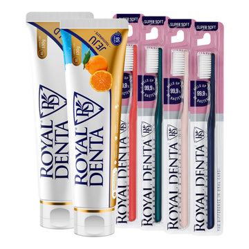 Zahnpasten & 4er-Pack Zahnbürsten Familienset